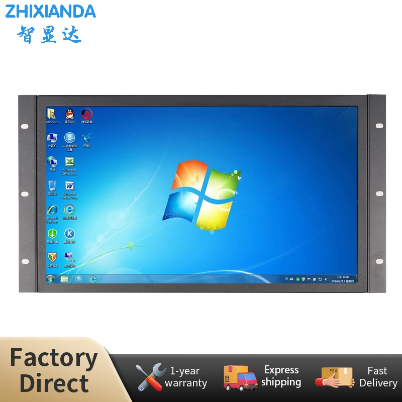 Zhixianda 18.5 Inch LCD IPS Industrial Panel 16:9 1920*1080 Capacitive Touch Screen Open Frame Monitor For Automation Equipment