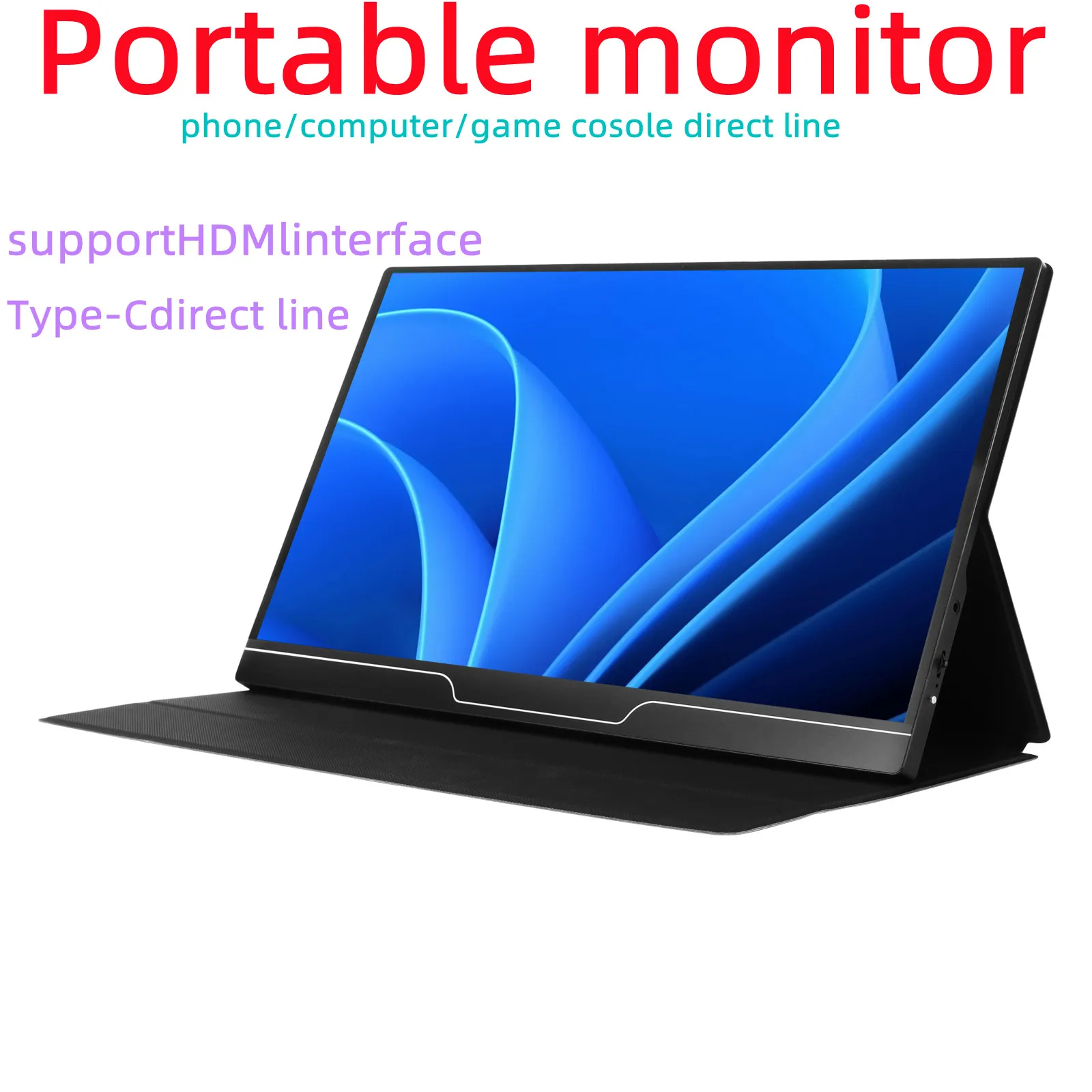 To 14.0 13.3Inch 1080P Monitor Portable Lcd Screen HDR USB Type C HDMI-Compatible For Switch PS5 Xbox Macbook Phone Gaming