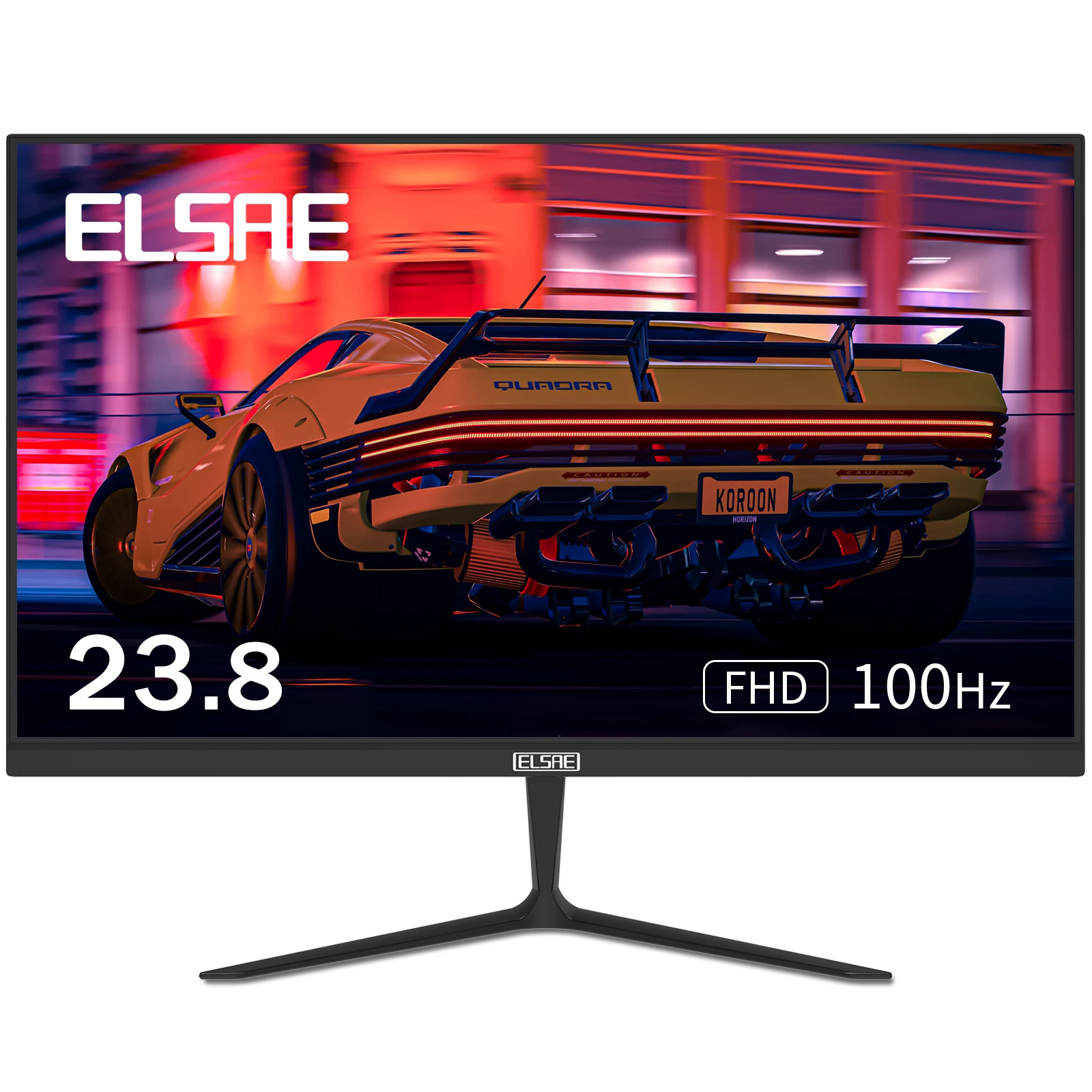 ELSAE 23.8 Inch 100Hz HDR Office Monitor for Computer PC IPS Screen, 1920x1080P, Frameless Design, FreeSync, 106% sRGB Type-C